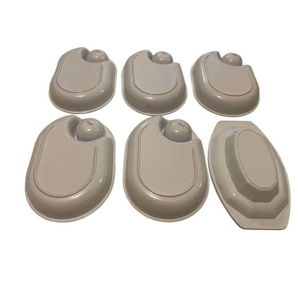 Set Of 6 Toddler Snack Plates Divided Plastic Section Kitchenware Everyday - Picture 2 of 8